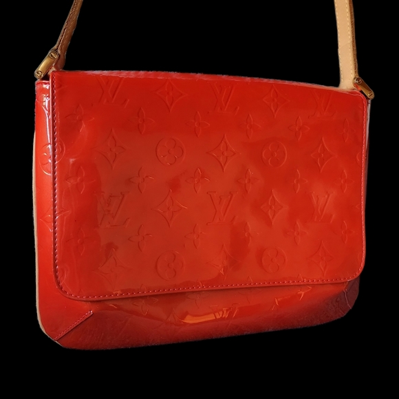 Louis Vuitton Red Vernis Shoulder Strap Vachetta Adjustable Bag Purse Clutch - Picture 6 of 13